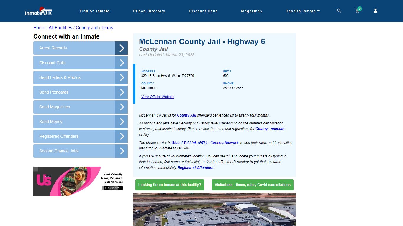 McLennan County Jail - Highway 6 - Inmate Locator - Waco, TX